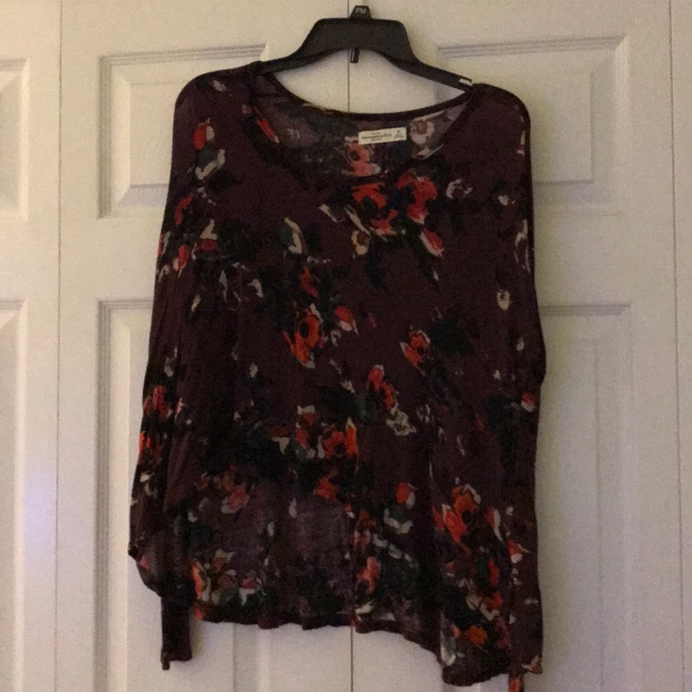 Abercrombie floral long sleeve shirt